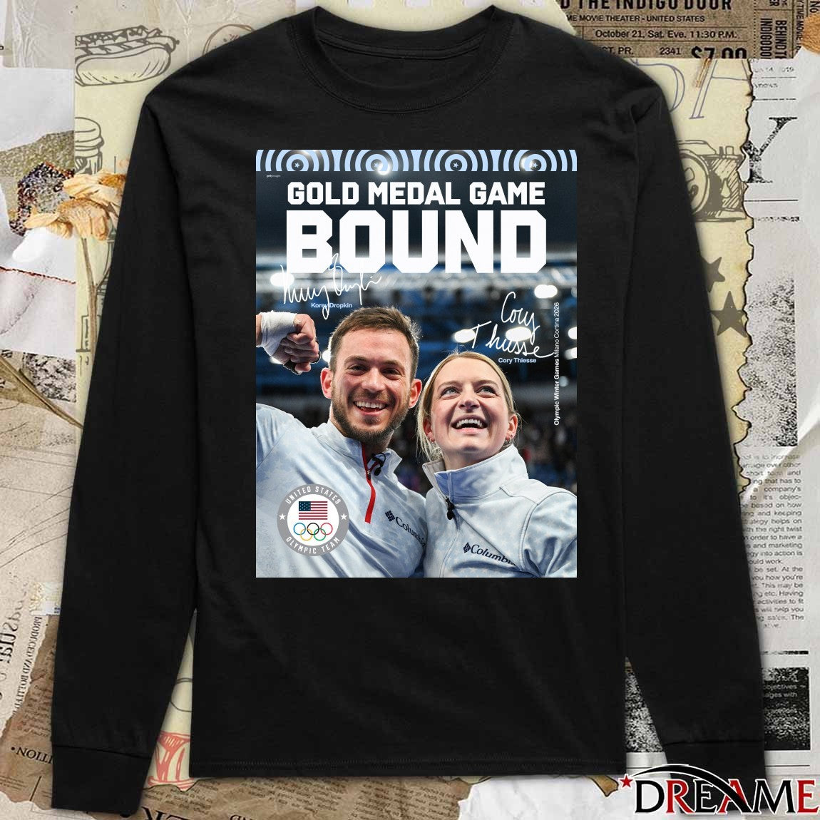 Gold Medal Game Bound Korev Dropkin And Cory Thiesse Signatures Poster t-shirt