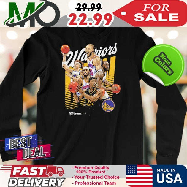 Golden State Warriors Starting 5 NBA 2025 Basketball Fan Logo T-Shirt