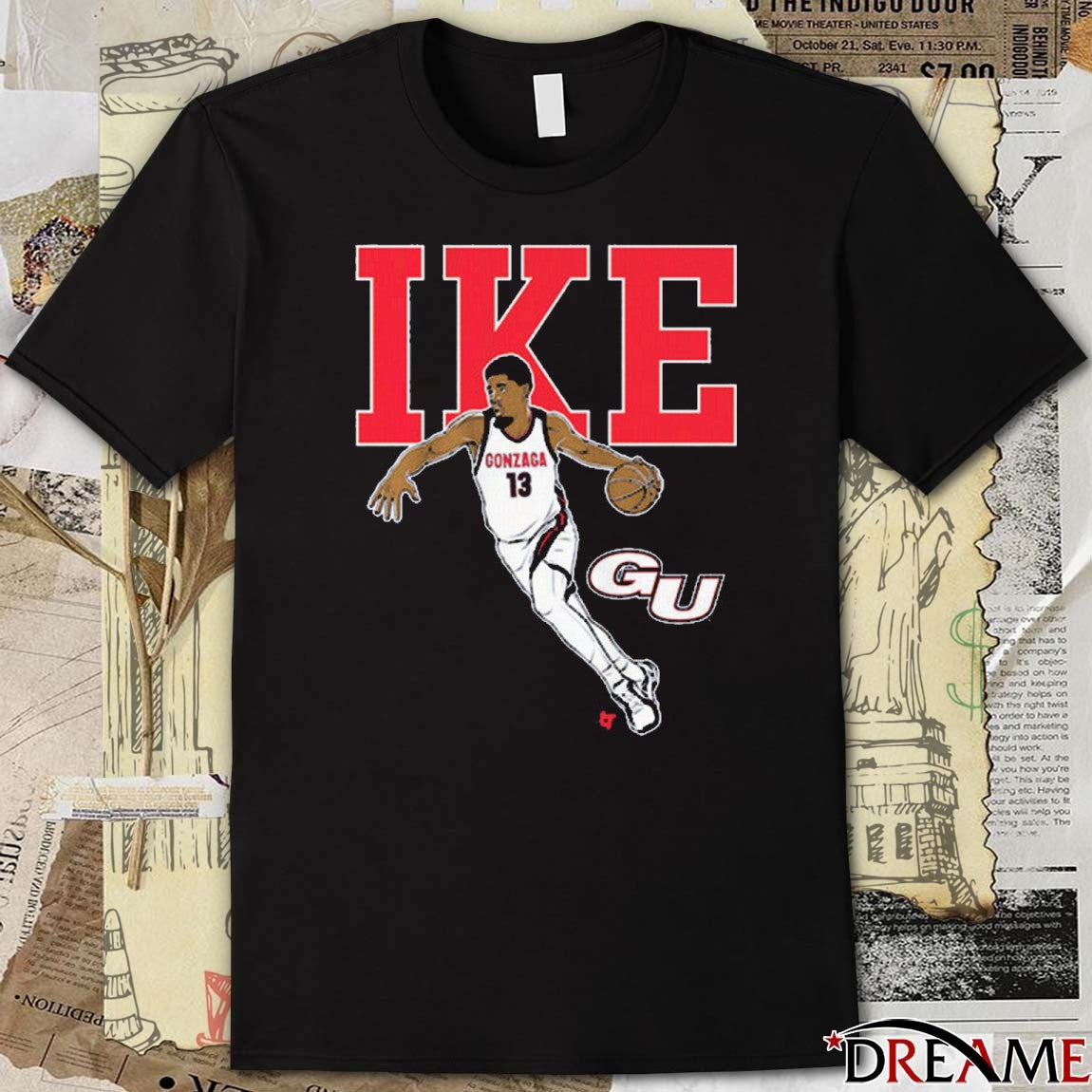Gonzaga Bulldogs Basketball Graham Ike Name Pose NCAA t-shirt