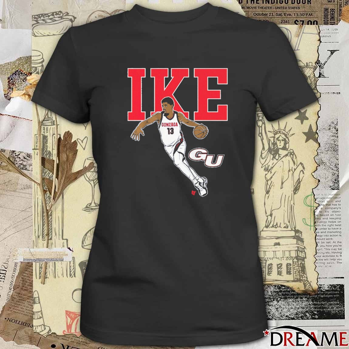 Gonzaga Bulldogs Basketball Graham Ike Name Pose NCAA t-shirt