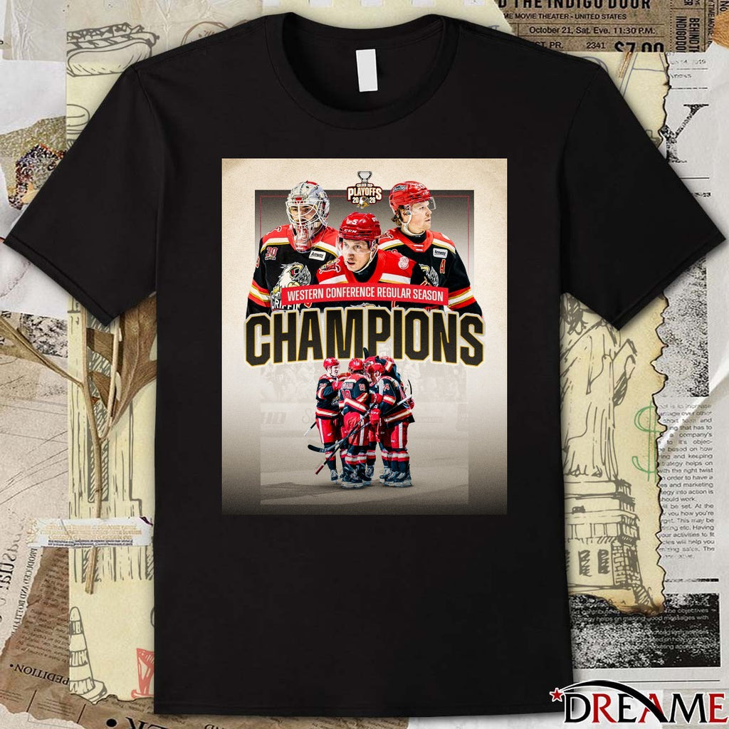 Grand Rapids Griffins 2026 Western Conference Regular Season Champions Poster t-shirt
