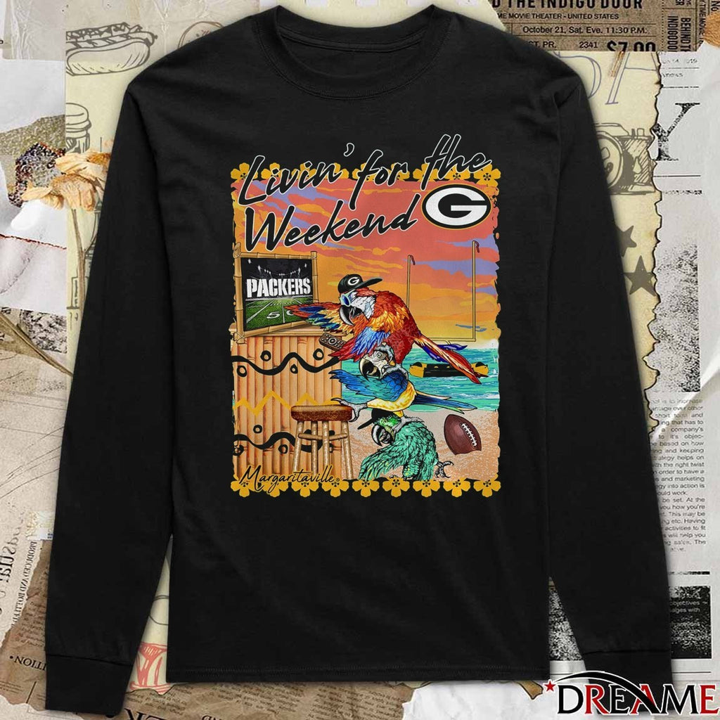 Green Bay Packers Margaritaville Garden Livin’ For The Weekend t-shirt