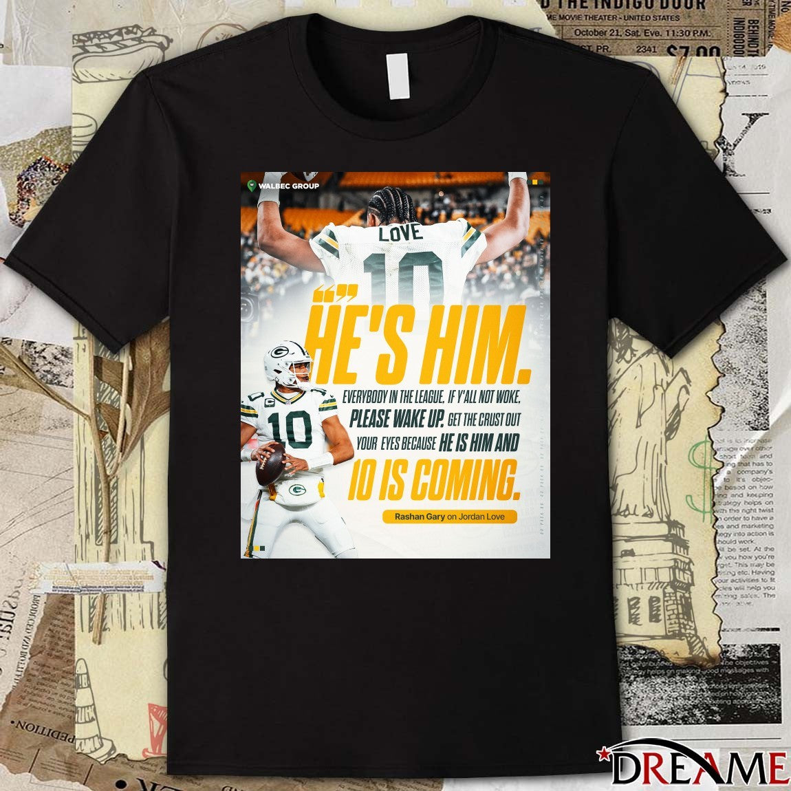 Green Bay Packers Rashan Gary He;s Him Every In The League If Y’all Not Woke Poster t-shirt