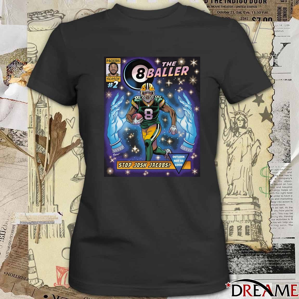 Green Bay Packers Stop Josh Jacobs The Baller Outlook Not So Good Poster t-shirt