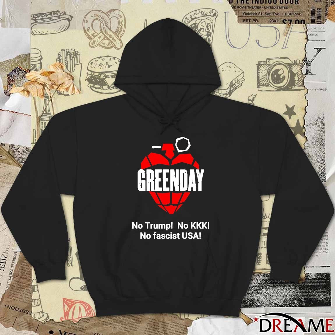 Green Day No Trump No KKK No Fascist USA t-shirt