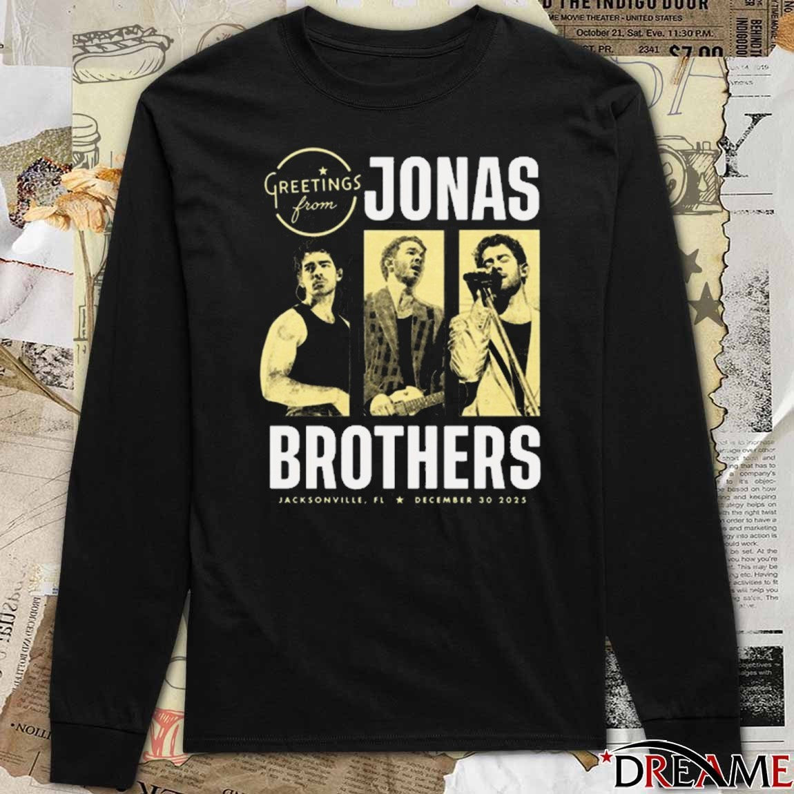 Greeting From Jonas Brothers December 30 2025 Jacksonville FL t-shirt