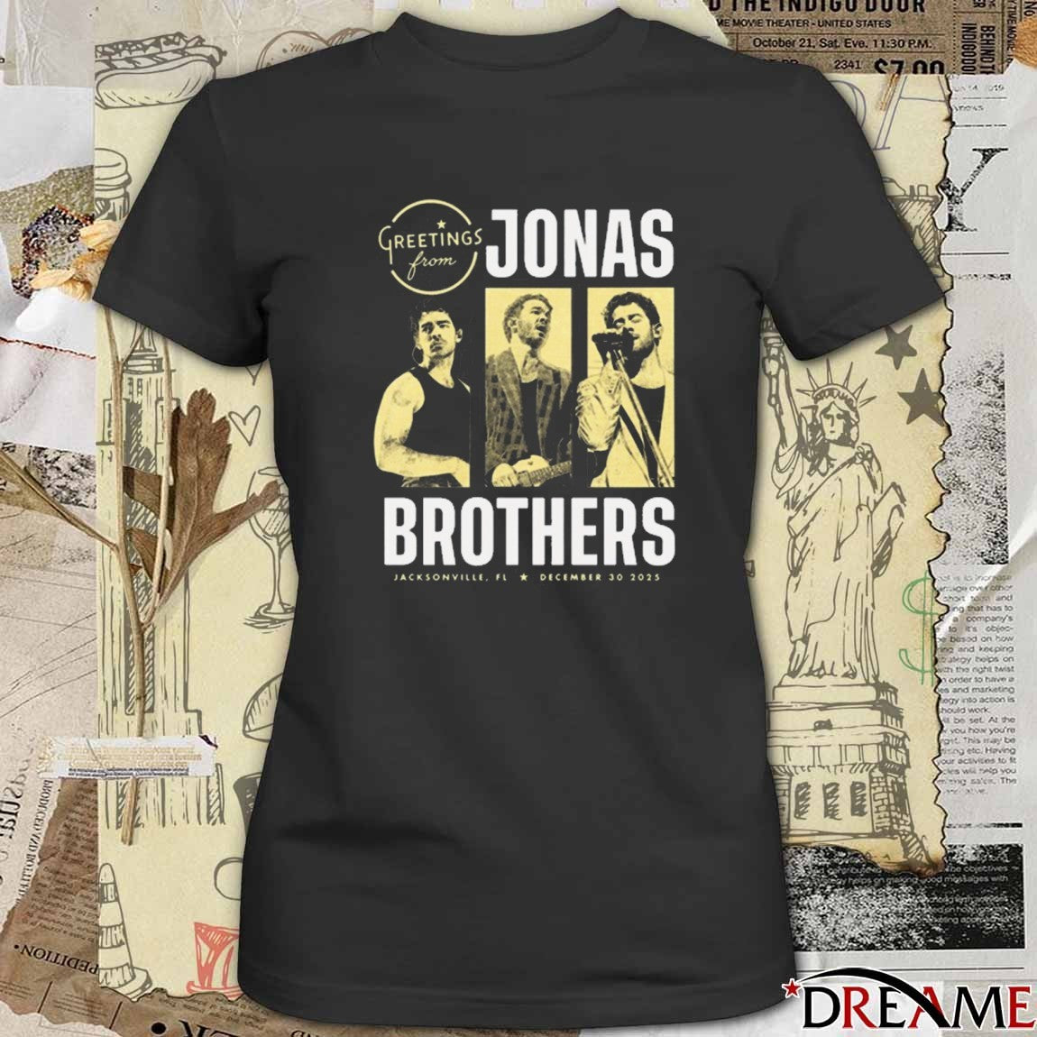 Greeting From Jonas Brothers December 30 2025 Jacksonville FL t-shirt