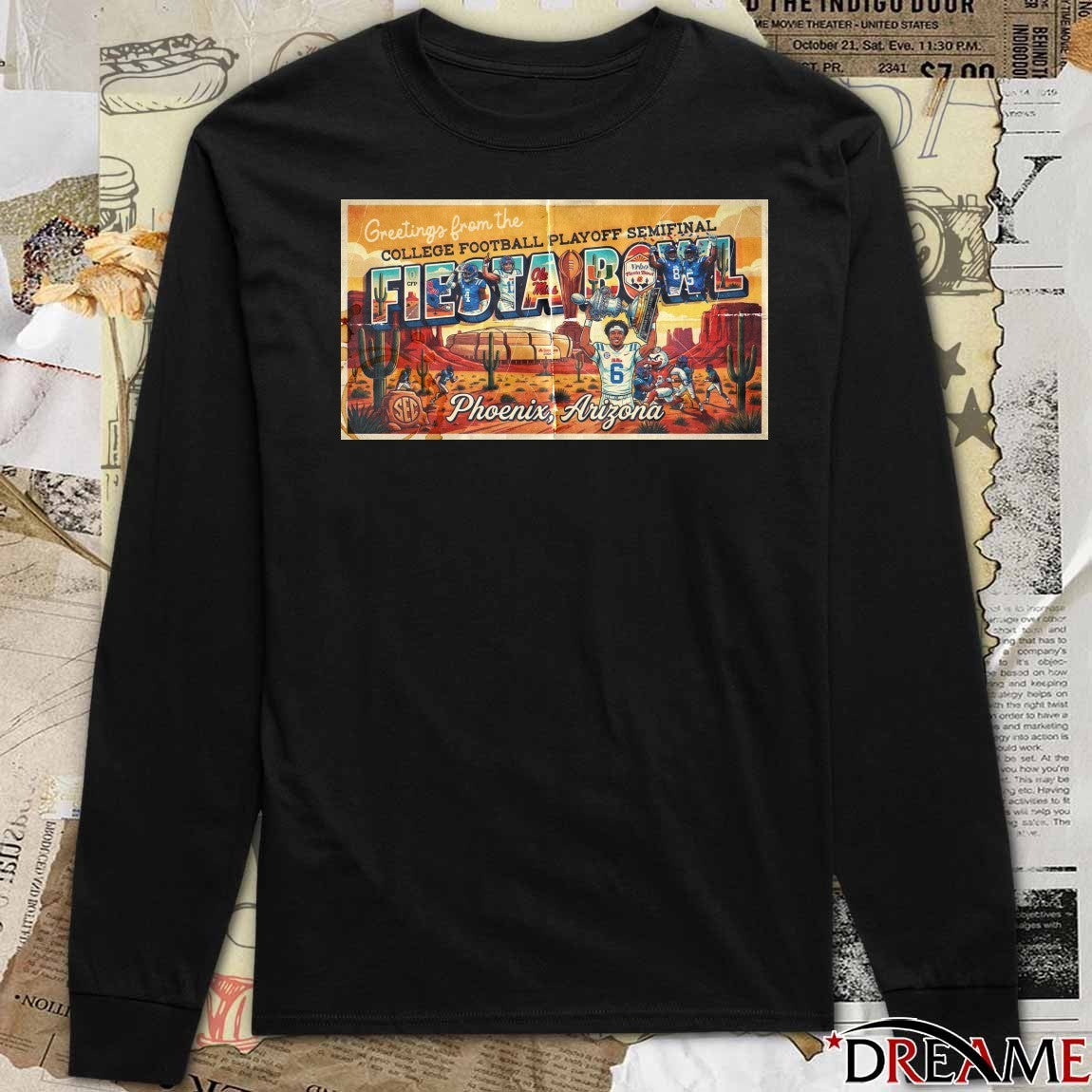 Greetings From The College Football Playoff Semifinal Fiesta Bowl Phoenix Arizona Poster t-shirt