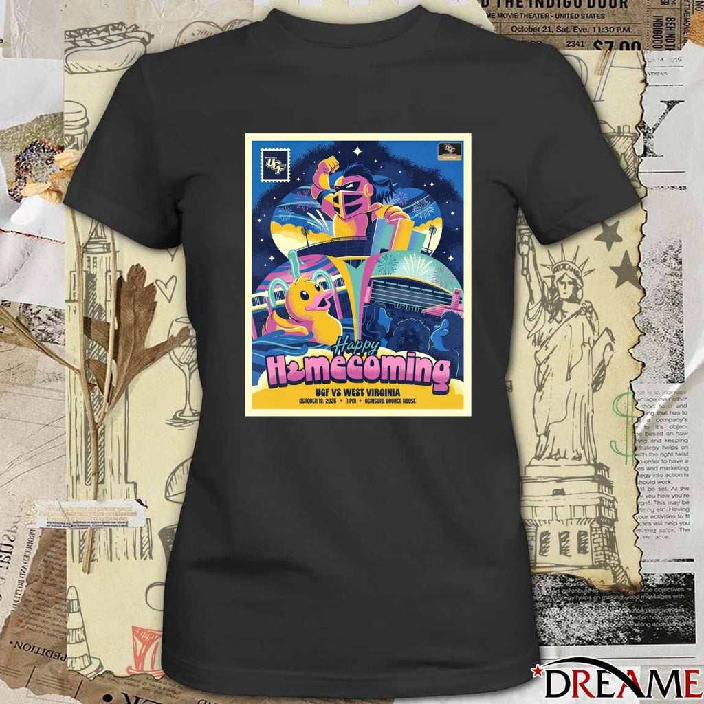 Happy Homecoming VCF Vs West Virginia October 19 2025 Acrisure Bounce House Poster t-shirt