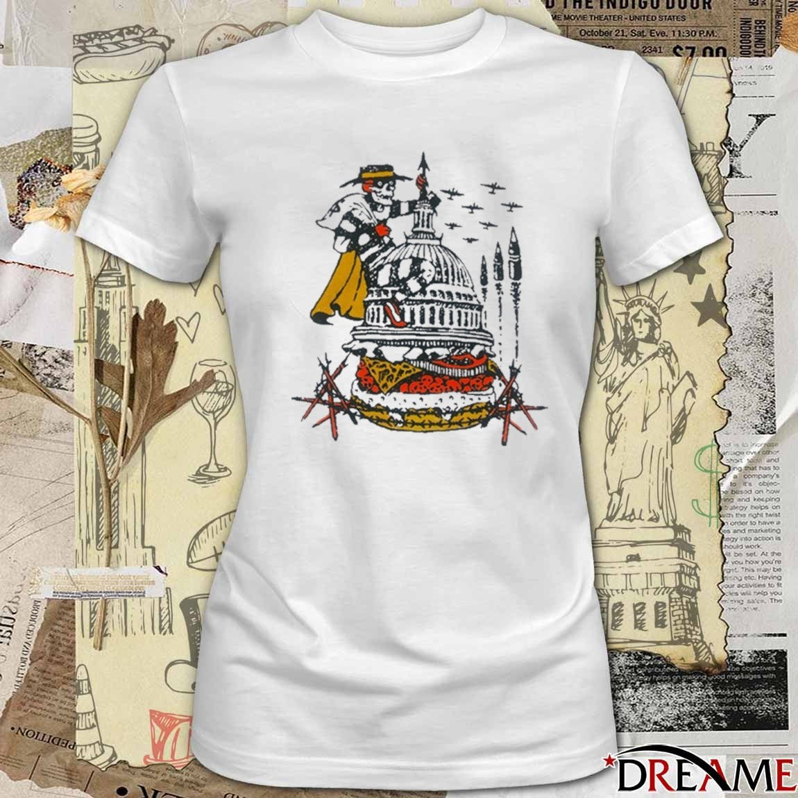 Hasan Piker Murder Burger 2025 Skeleton t-shirt