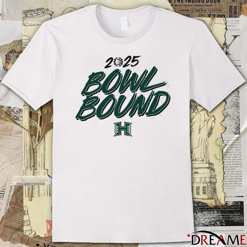 Hawaii Rainbow Warriors football NCAA 2025 Bowl Bound Season t-shirt
