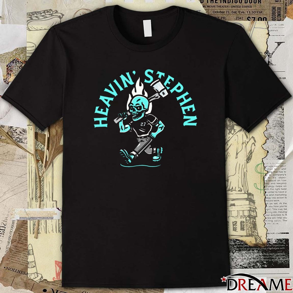 Heavin’ Stephen Axe Throwing Championship 2025 Skull Mascot t-shirt
