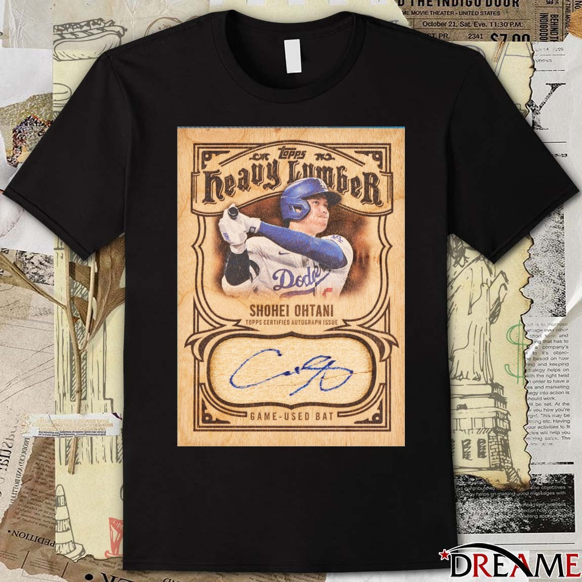 Heavy Lumber Shohei Ohtani 2026 Topps Certified Autograph Issue Signature Game-Used Bat Poster t-shirt