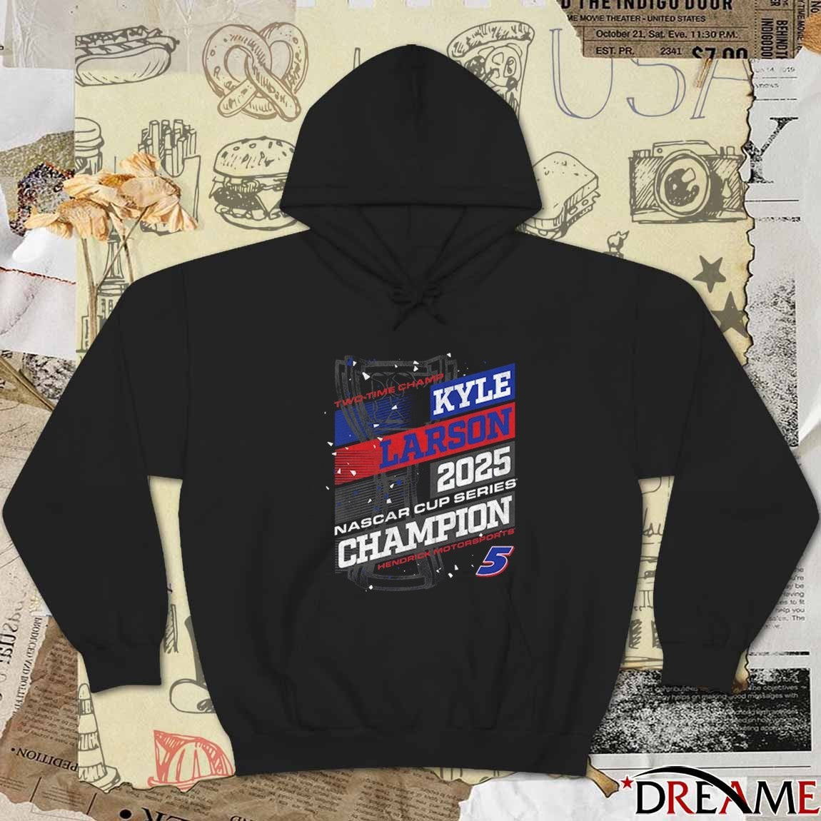 Hendrick Motorsports Team Collection Kyle Larson Two-Time Champ 2025 NASCAR Cup Series Champion t-shirt