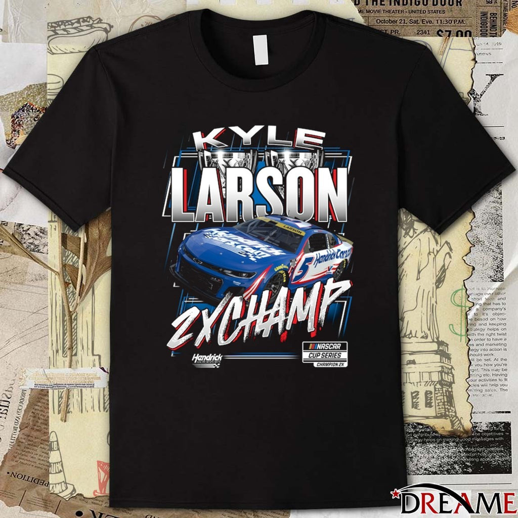 Hendrick Motorsports Team Collection Kyle Larson Two-Time NASCAR Cup Series Champion 2x t-shirt