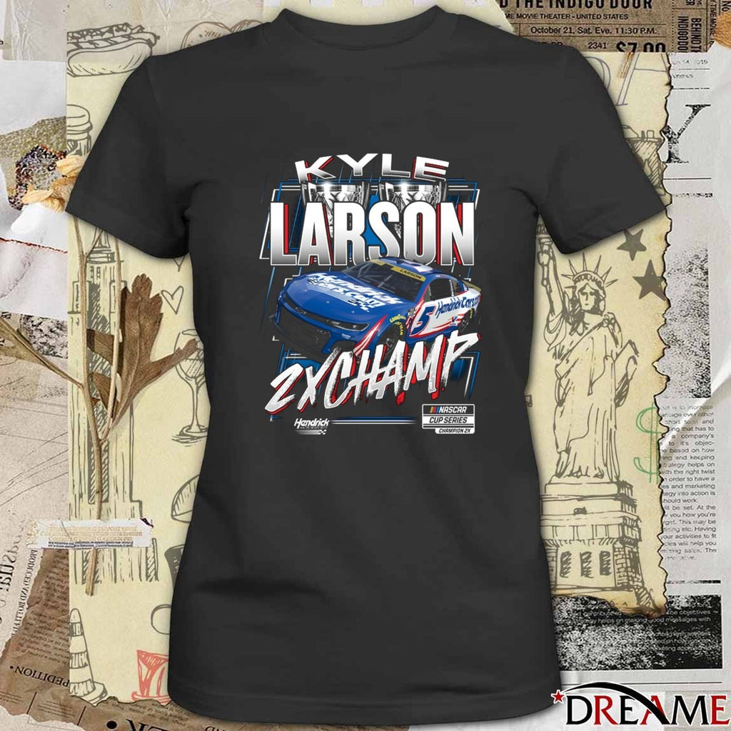 Hendrick Motorsports Team Collection Kyle Larson Two-Time NASCAR Cup Series Champion 2x t-shirt