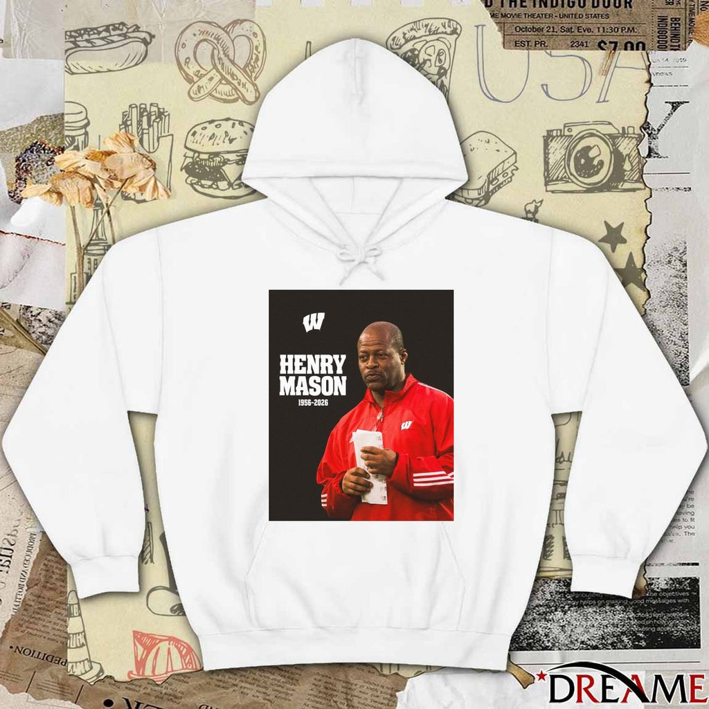 Henry Mason 1956 – 2026 Wisconsin Badgers Football Poster t-shirt