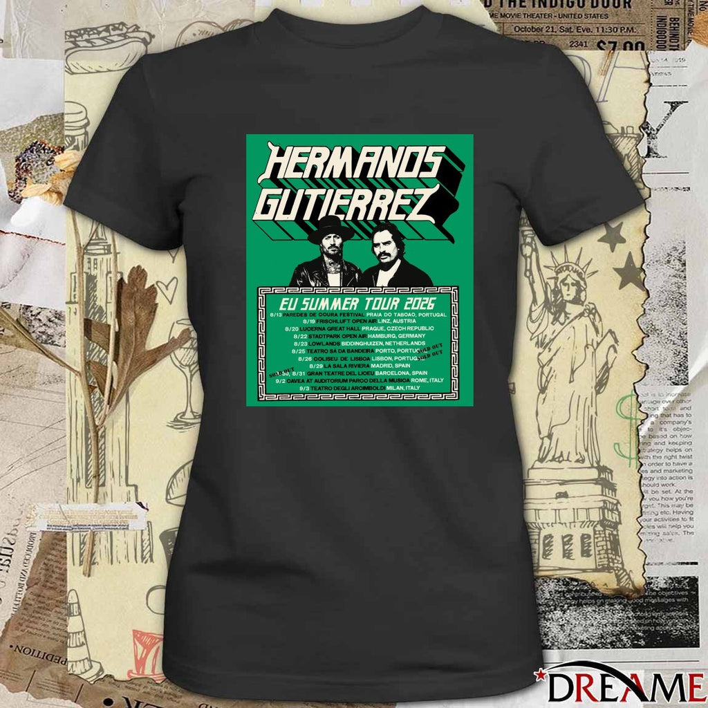 Hermanos Gutierrez Eu Summer Tour 2026 August – September Poster t-shirt