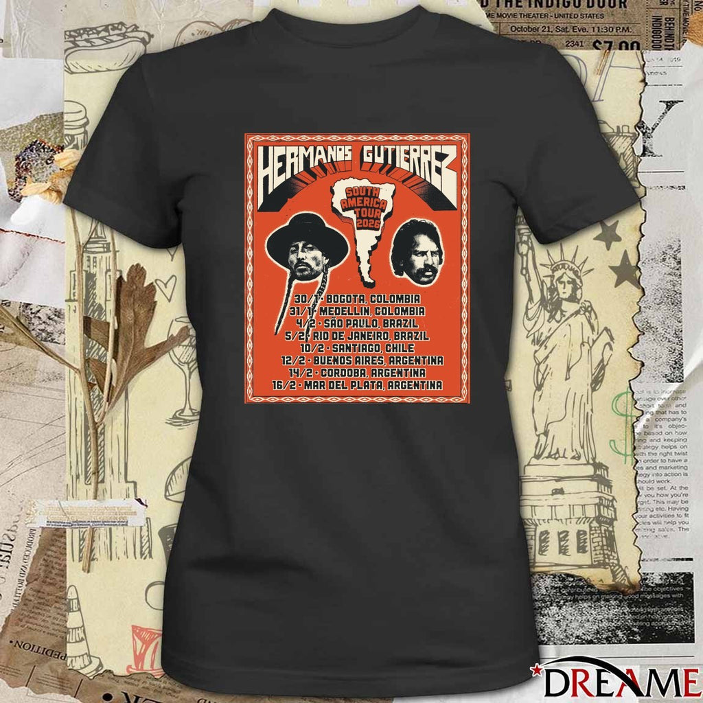 Hermanos Gutiérrez South America Tour 2026 1 30 Bogota CO 1 31 Medellin Co 2 4 Sao Paulo Br Poster t-shirt