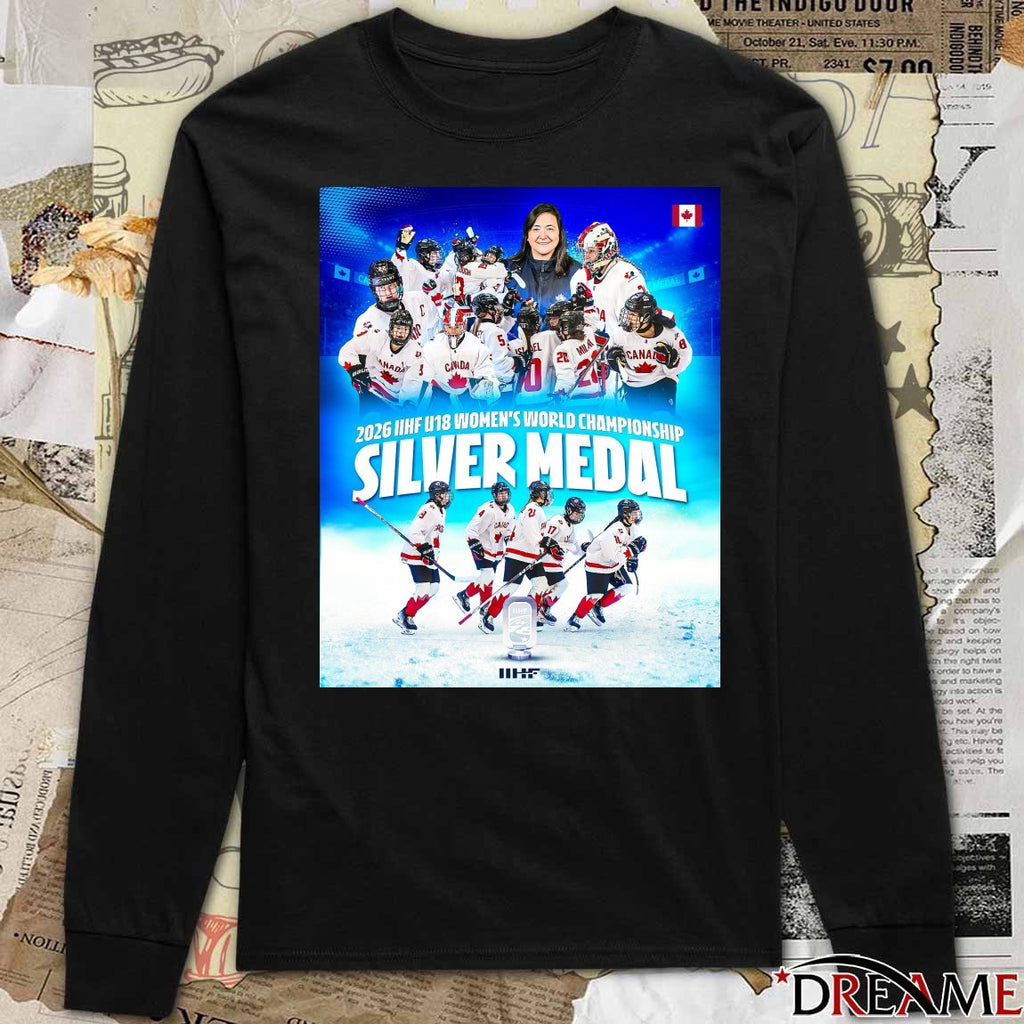 Hockey Canada 2026 IIHF U18 Women’s World Championship Silver Medal Poster t-shirt