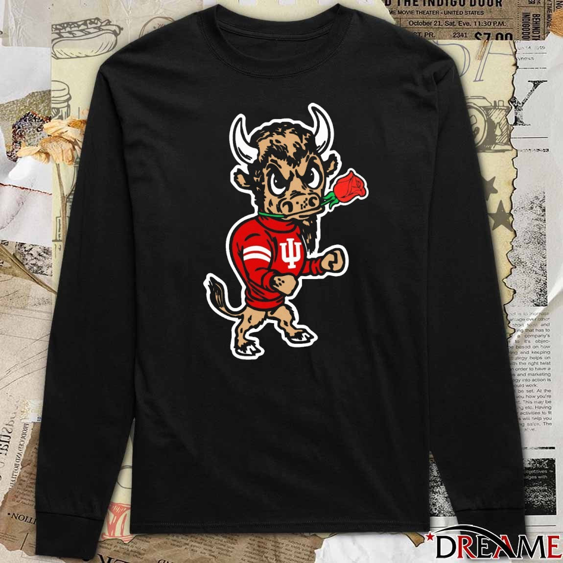 Hoosier the Bison Indiana Hoosier Rose Bowl Bound Mascot t-shirt