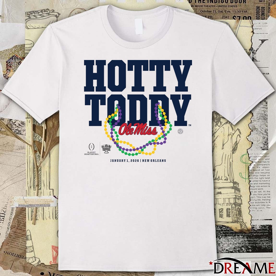 Hotty Toddy Ole Miss Football January 1 2026 New Orleans t-shirt
