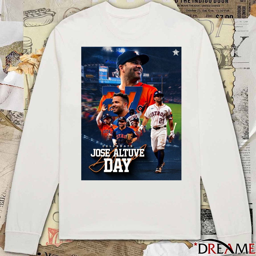 Houston Astros Celebrate Jose Altuve Day Signature Poster t-shirt