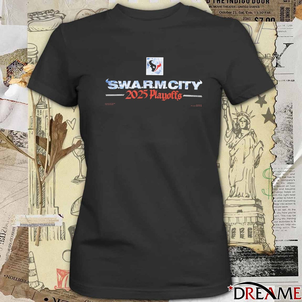 Houston Texans S.W.A.R.M. City 2025 Playoffs t-shirt