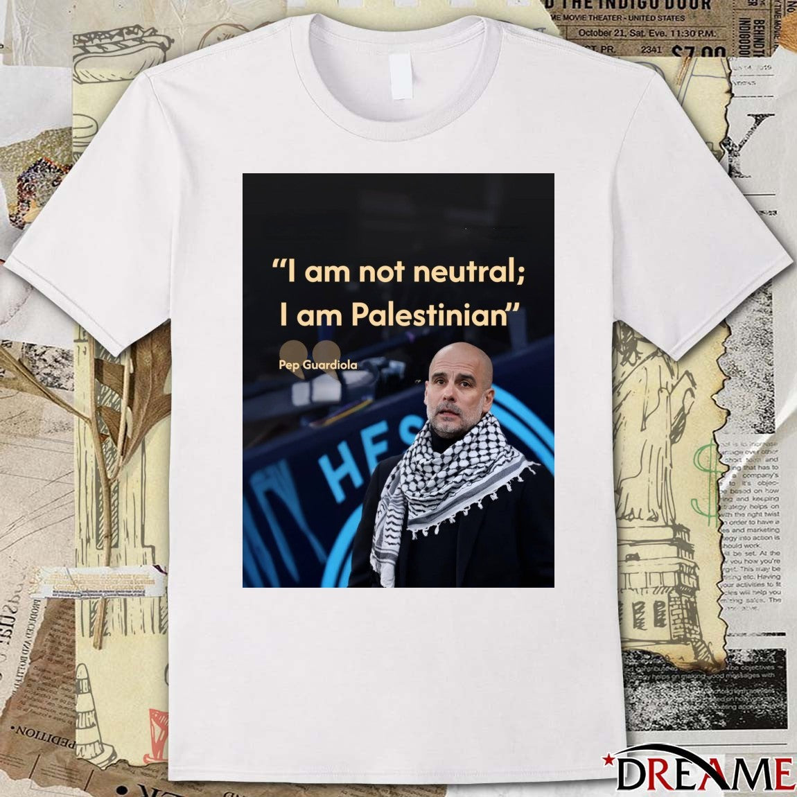 I Am Not Neutral I Am Palestinian Pep Guardiola t-shirt
