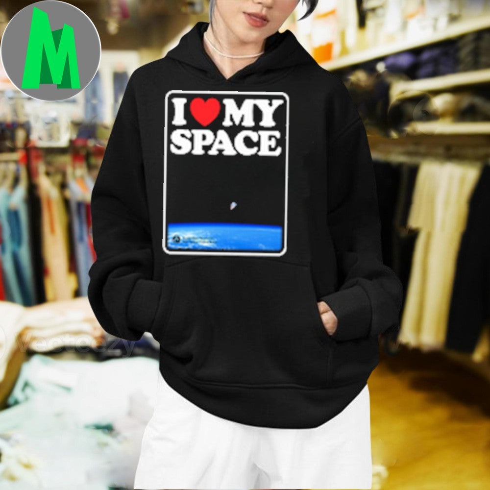 I Love My Space Astronaut Planet Graphic T-Shirt