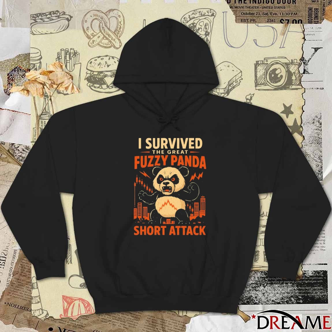 I Survived The Great Fuzzy Panda Short Attack t-shirt