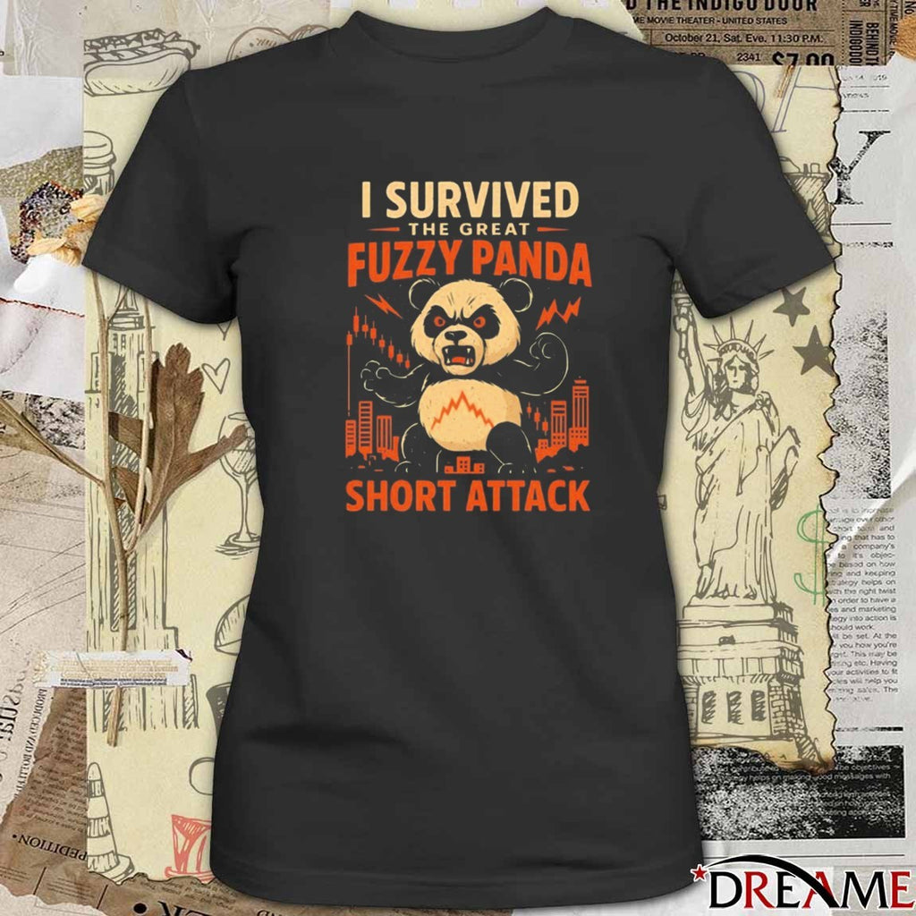 I Survived The Great Fuzzy Panda Short Attack t-shirt