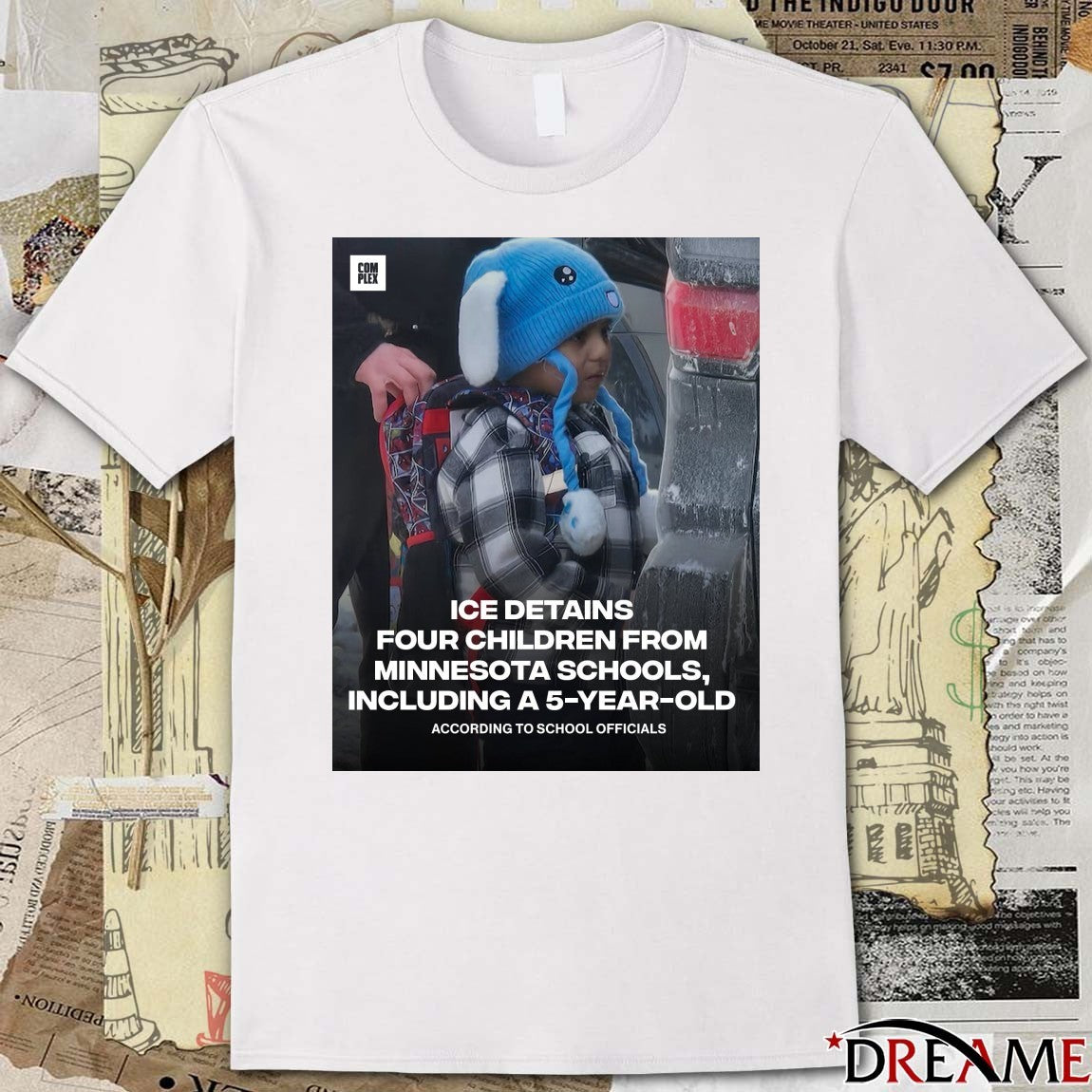 ICE Detains Four Children From Minnesota Schools Including A 5-Year-Old Poster t-shirt