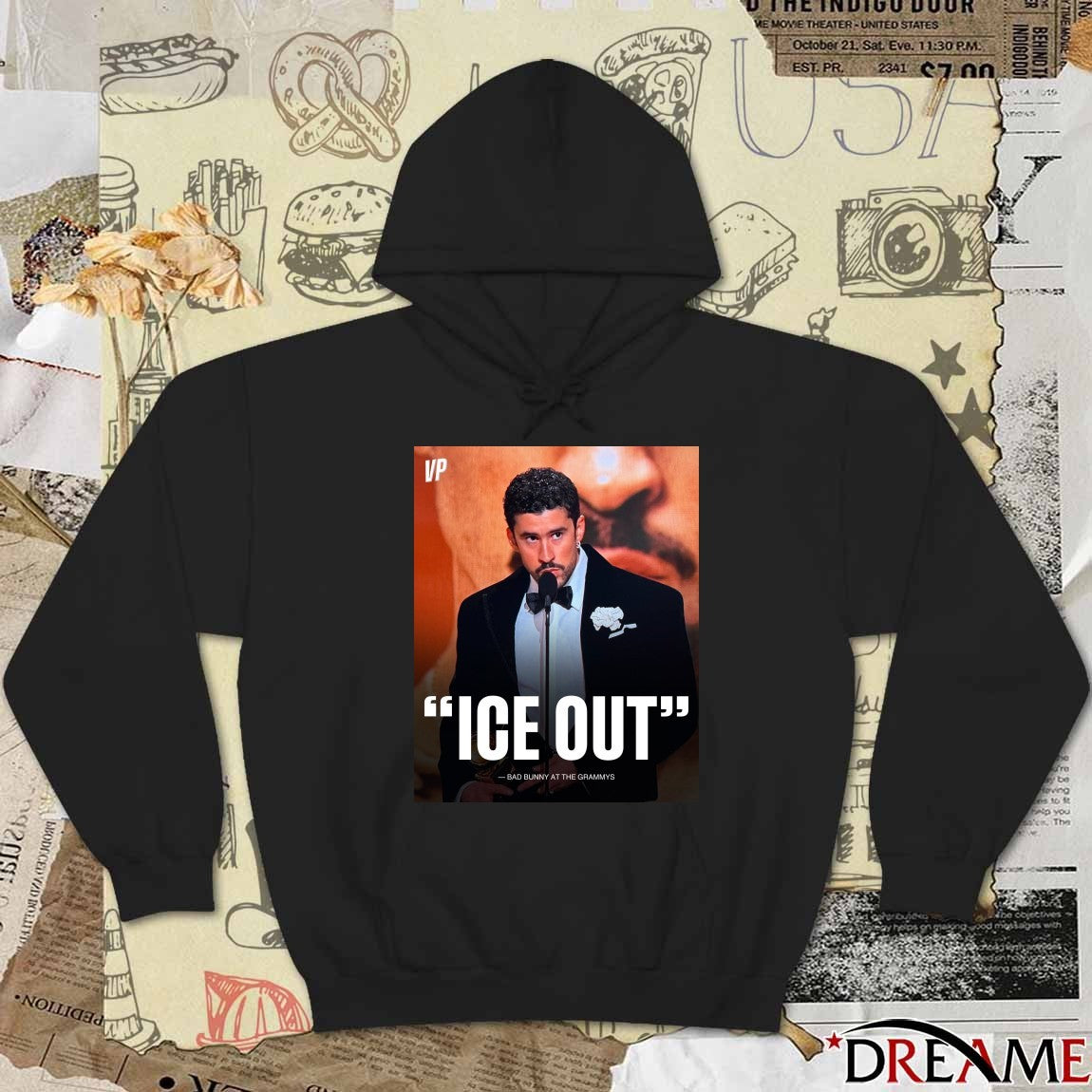ICE Out Bad Bunny At The Grammys 2026 Poster t-shirt