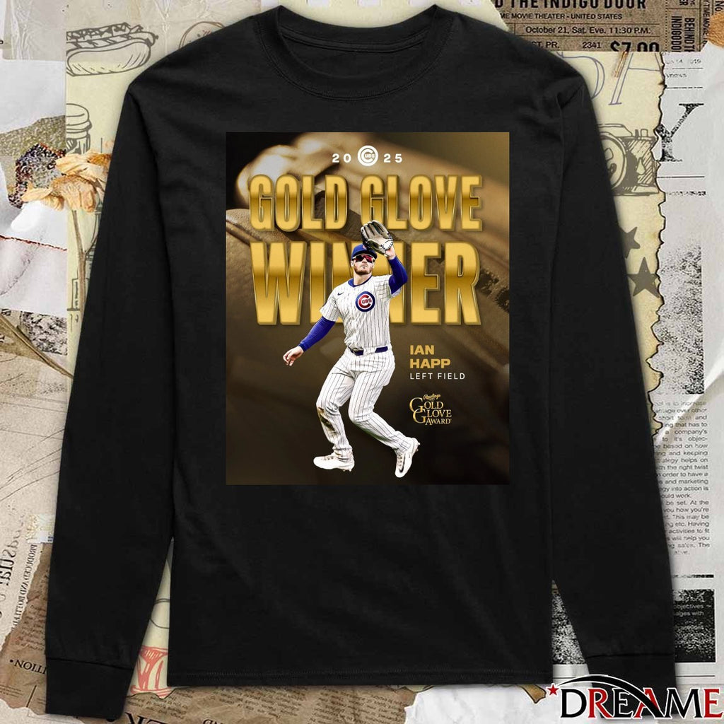 Ian Happ Chicago Cubs Gold Glove Award for the 2025 Poster t-shirt