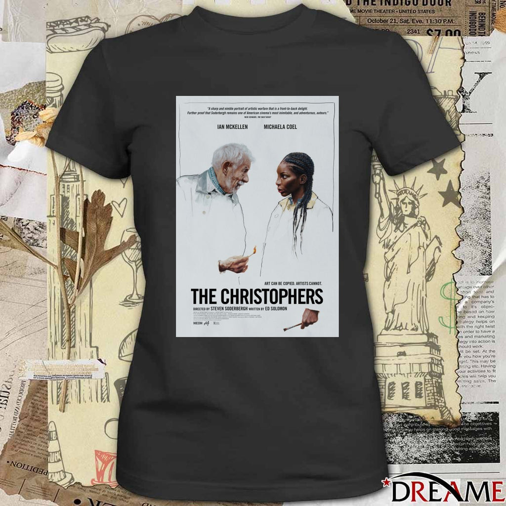 Ian McKellen And Michaela Coel The Christophers Art Can Be Copied Artists Cannot Poster t-shirt