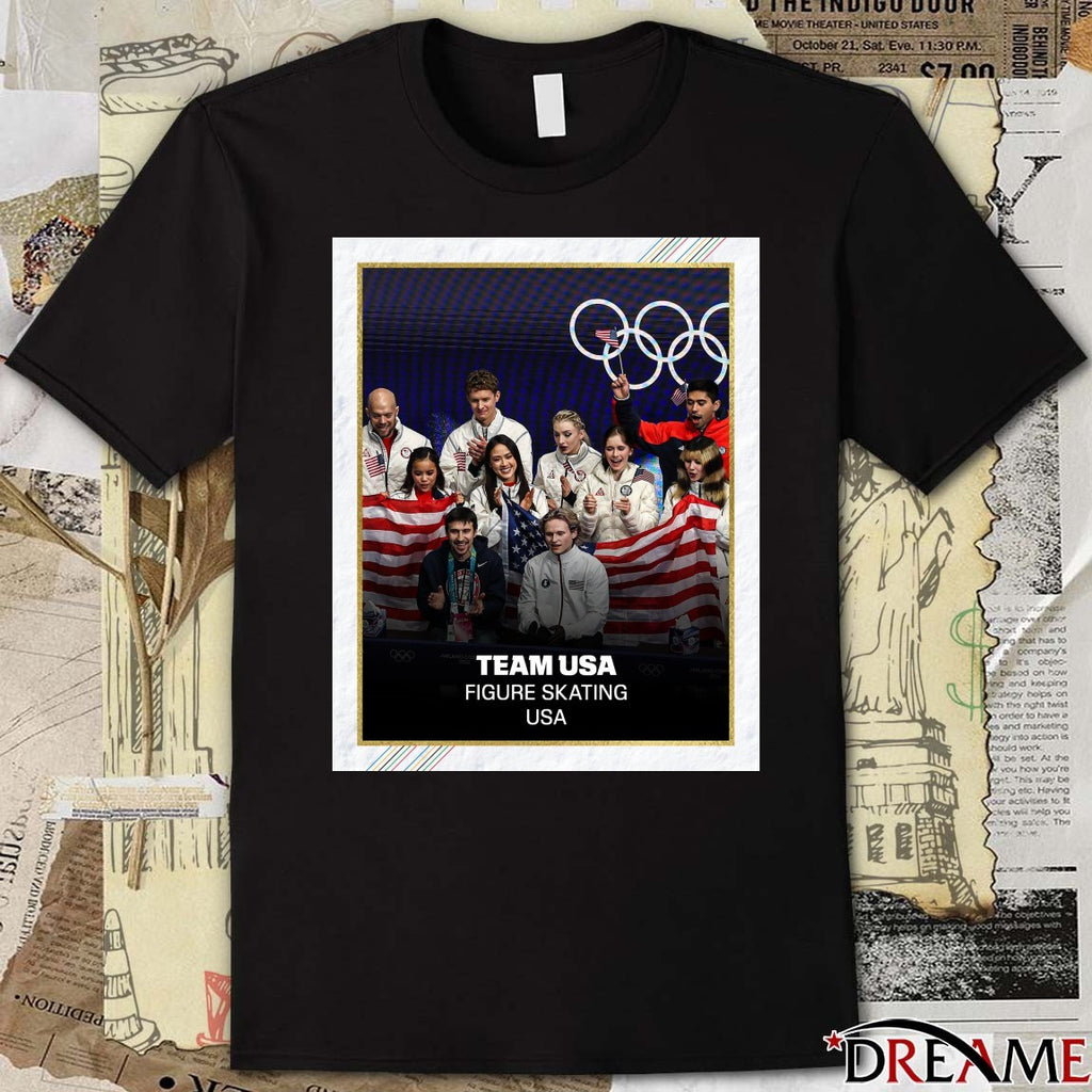 Ilia Malinin Broke The Tie For Team USA Is Golden Figure Skating Poster t-shirt