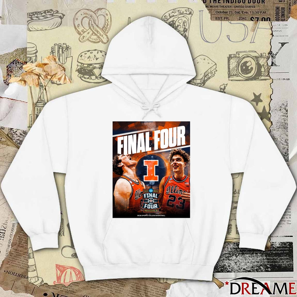 Illinois Fighting Illini 2026 NCAA Men’s Basketball Final Four Indianapolis College Basketball Poster t-shirt