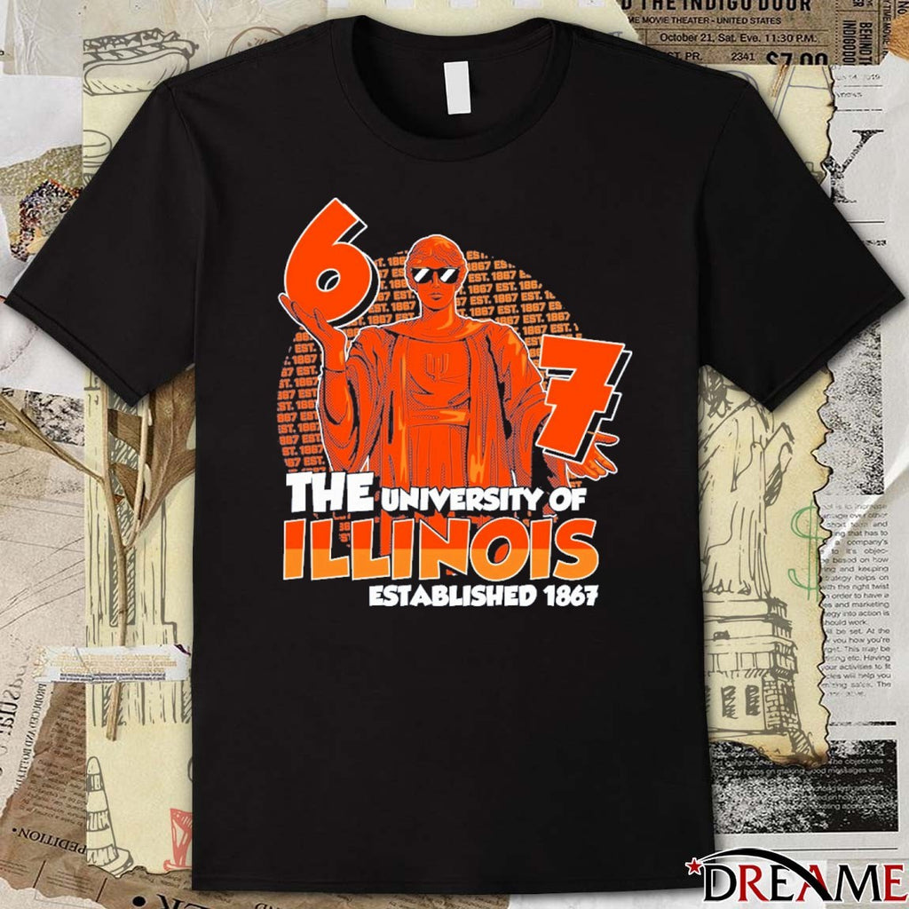 Illinois Fighting Illini Alma Mater The University Of Illinois Est 1967 t-shirt