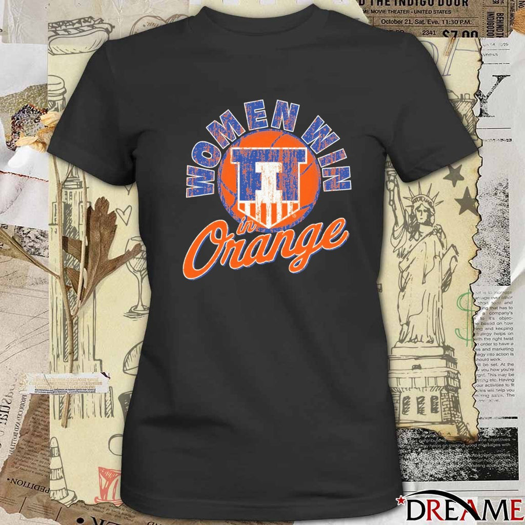 Illinois Fighting Illini Women Win in Orange Basketball t-shirt