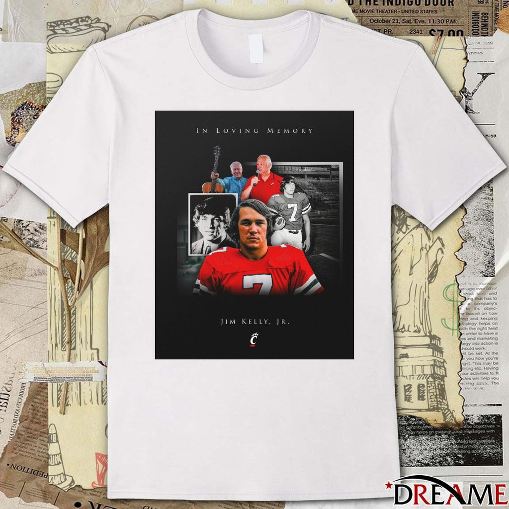 In Loving Memory Jim Kelly Jr. Cincinnati Bearcats Poster t-shirt