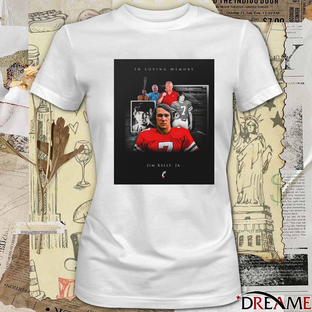 In Loving Memory Jim Kelly Jr. Cincinnati Bearcats Poster t-shirt