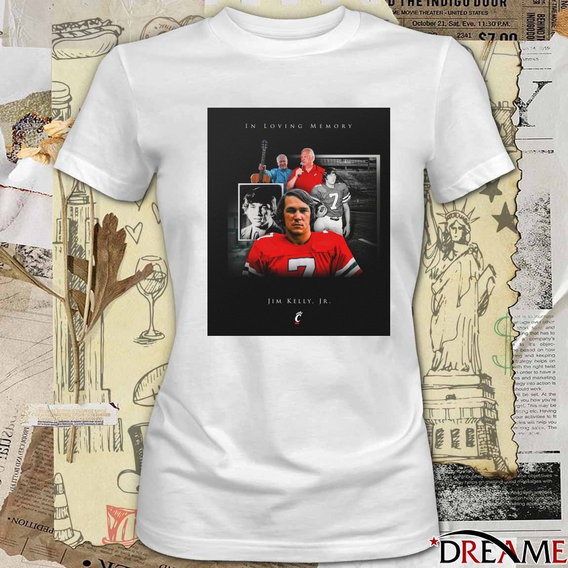 In Loving Memory Jim Kelly Jr. Cincinnati Bearcats Poster t-shirt