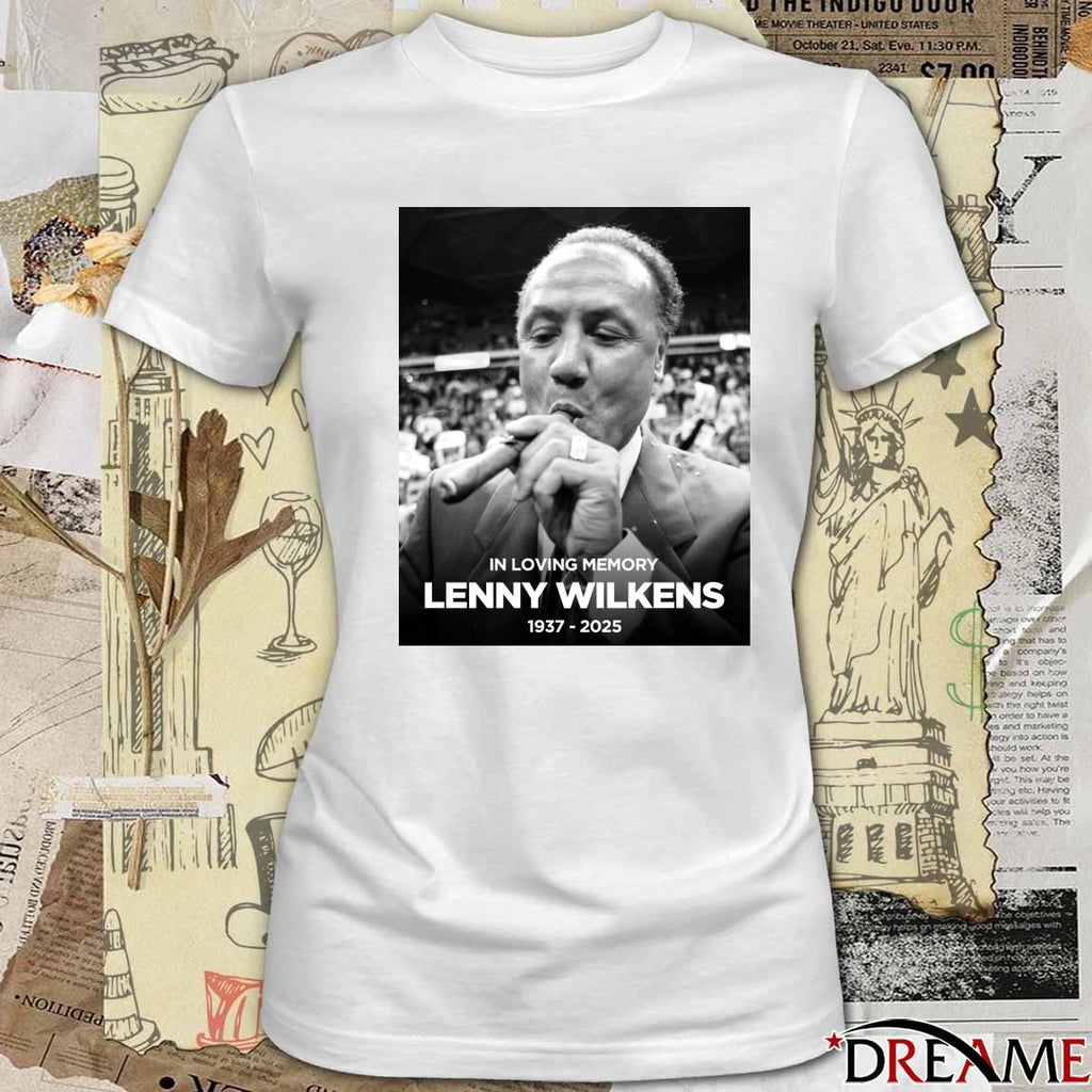 In Loving Memory Lenny Wilkens 1937 – 2025 Atlanta Hawks Poster t-shirt