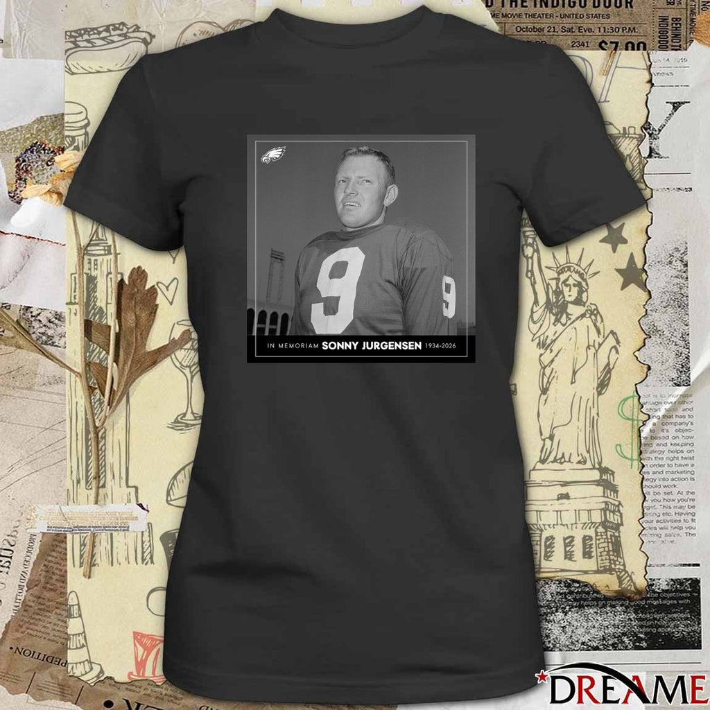 In Memoriam Hall of Fame QB Sonny Jurgensen 1934 – 2026 Poster t-shirt