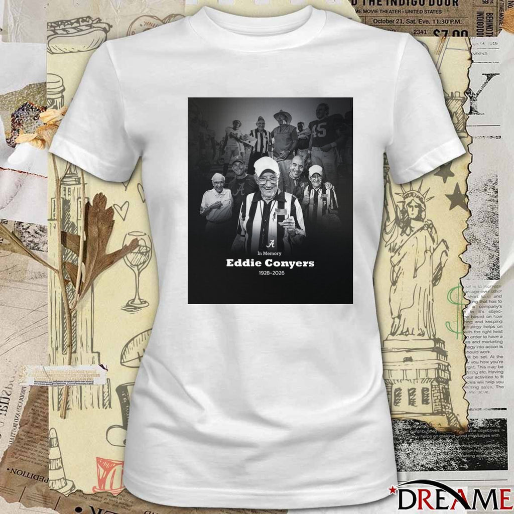 In Memory Eddie Conyers Crimson Tide Legend 1928 – 2026 Poster t-shirt