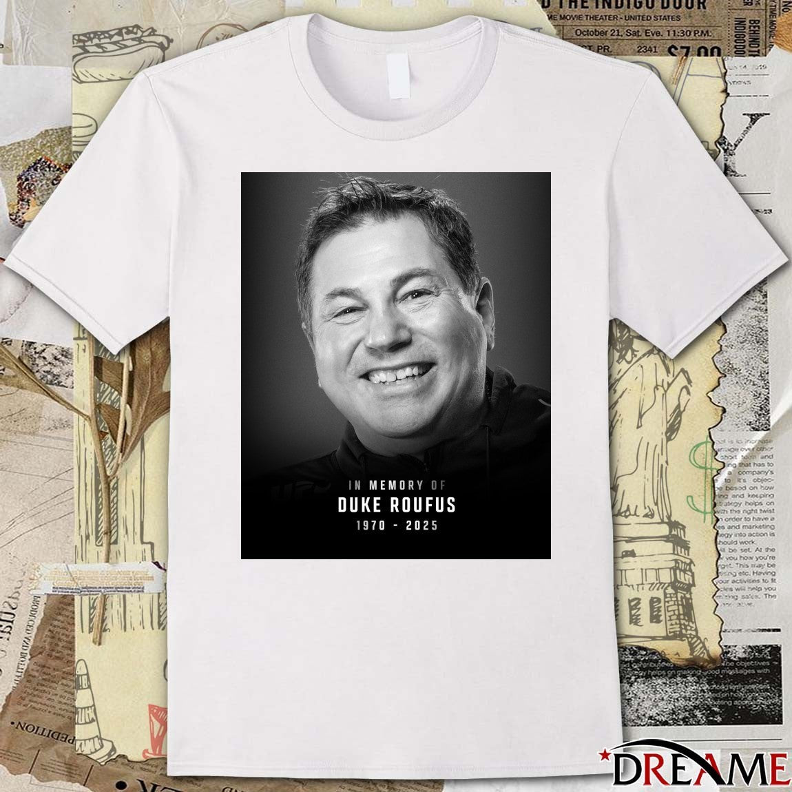 In Memory Of Duke Roufus 1970 – 2025 UFC Poster t-shirt