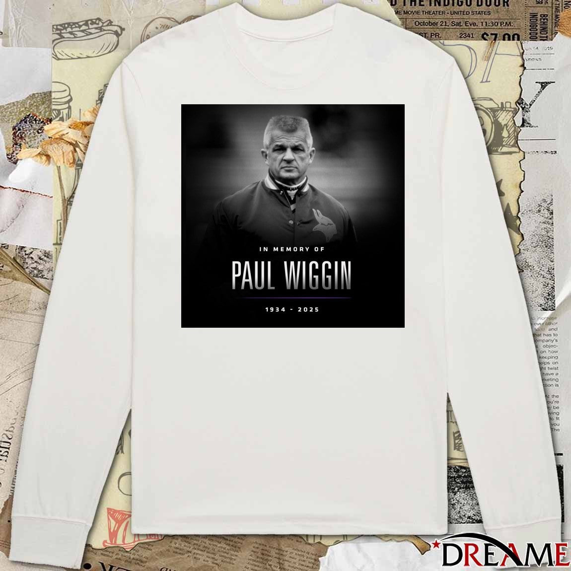 In Memory Of Paul Wiggin 1934 – 2025 Minnesota Vikings Poster t-shirt