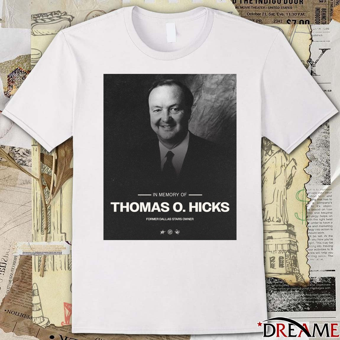 In Memory Of Thomas O. Hicks Former Dallas Stars Owner 1946 – 2025 Poster t-shirt
