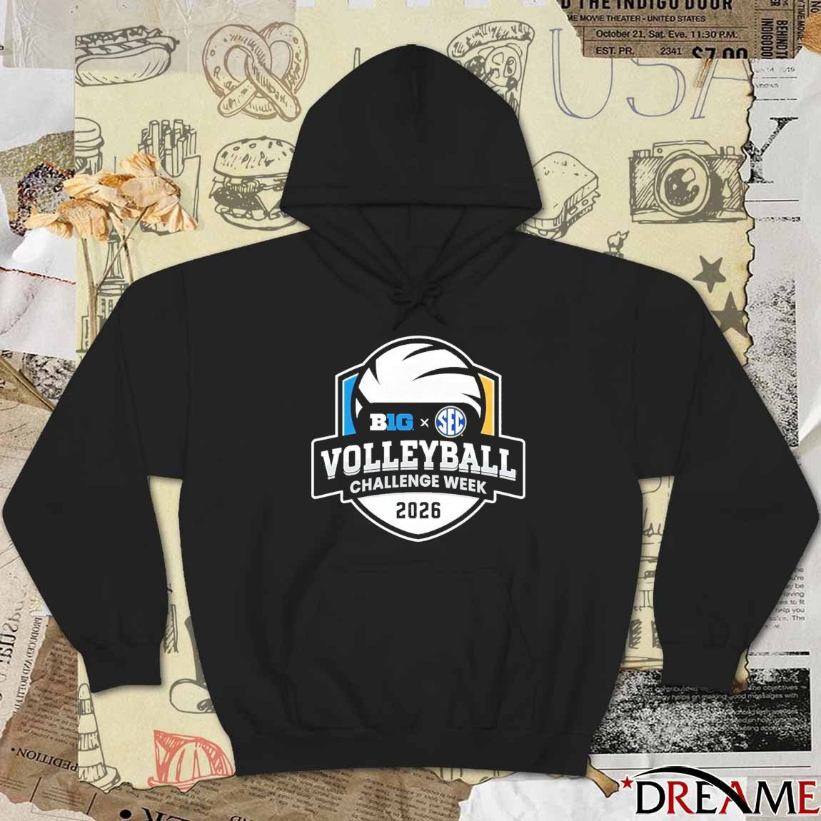 Inaugural Big Ten SEC Volleyball Challenge 2026 Logo t-shirt
